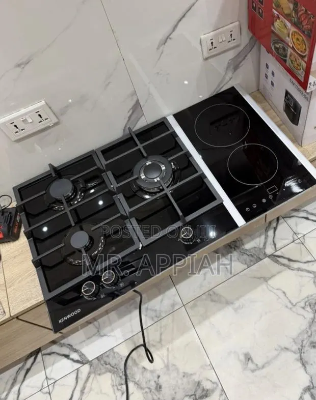 Classic Kenwood 4 Gas + 2 Electric Hob(Tempered Glass) Black. · Photo 1
