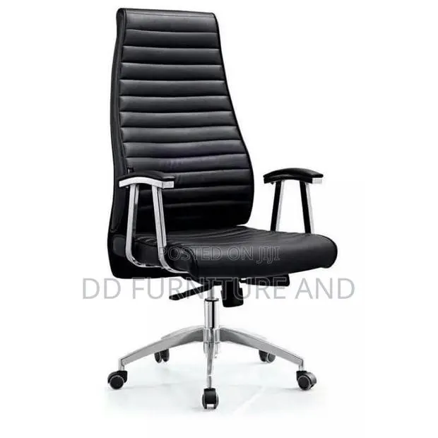 High-Back Leather Office Chair · Photo 1