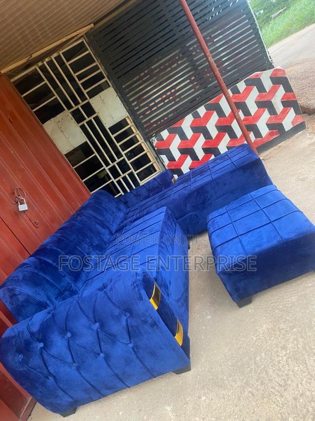 Blue Black L Shape With a Centre Table Brand New · Photo 1