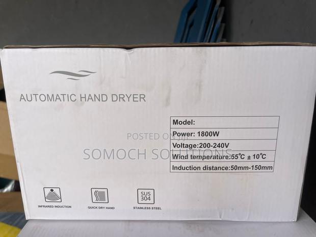 Hand Dryer, Automatic, High Speed Hot Air, Fast Drying, · Photo 3