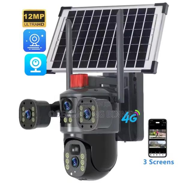 CCTV Triple Lens Solar Camera Wifi Version V380 · Photo 1