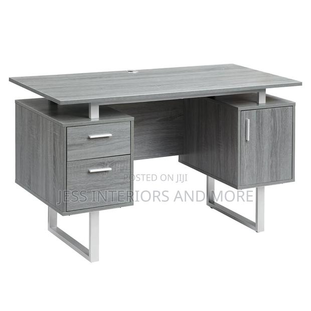 Office Desk With Storage, (Gray) · Photo 4