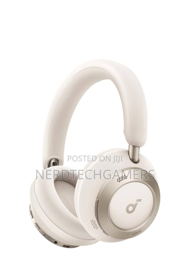 Anker Space One Wireless Over-Ear Back Headphones (Cream · Photo 2