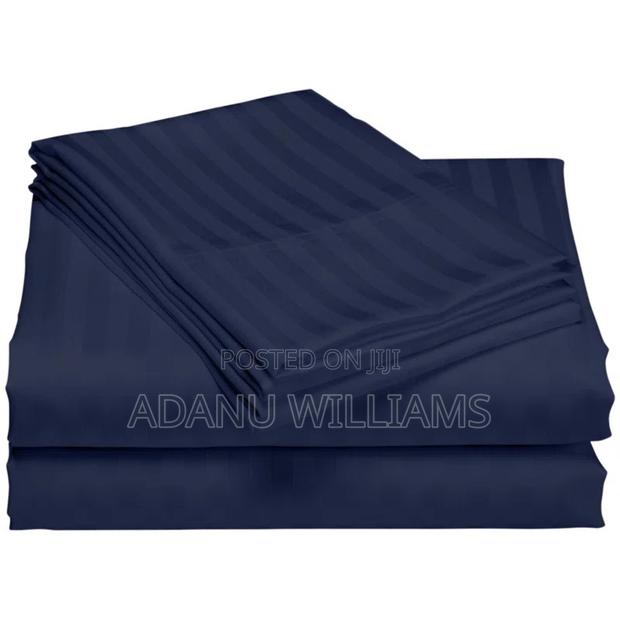 Luxury Plain Striped Bedsheets 6pcs Set(Comes in Diff Colors · Photo 1