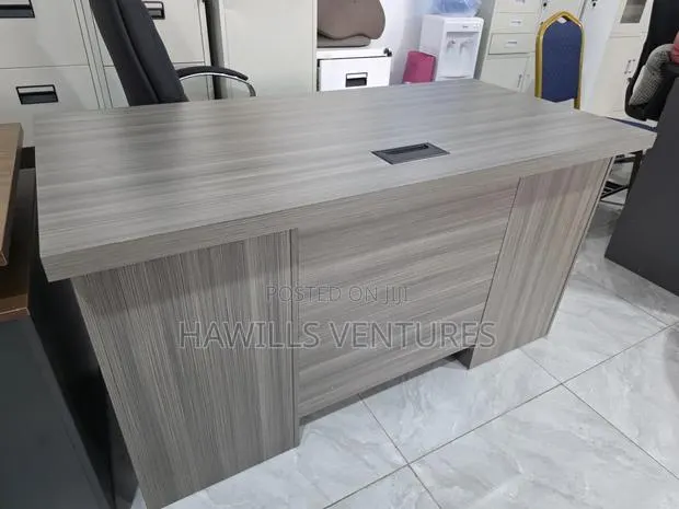 This Is a Grey Modern Executive Office Desk · Photo 1