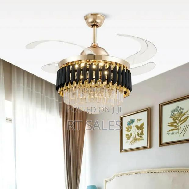 Modern Remote Control Chandelier Fam With Light · Photo 5