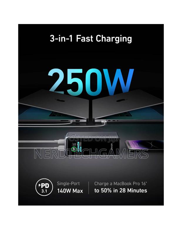 Anker 3-Port 250w Power Bank With LCD Screen (27,650mah · Photo 3