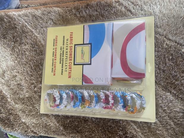 Durable 2in1 Shower Curtain With 12 Hooks ( Door Window) · Photo 3