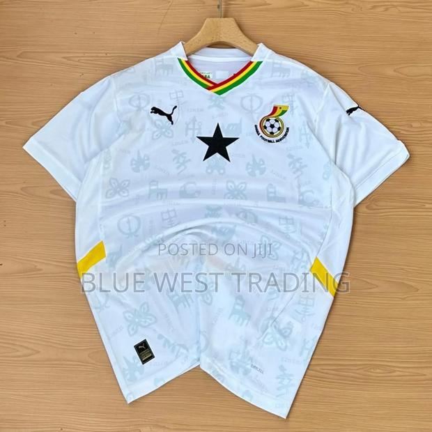 Ghana Black Stars Home Jersey (White) · Photo 1