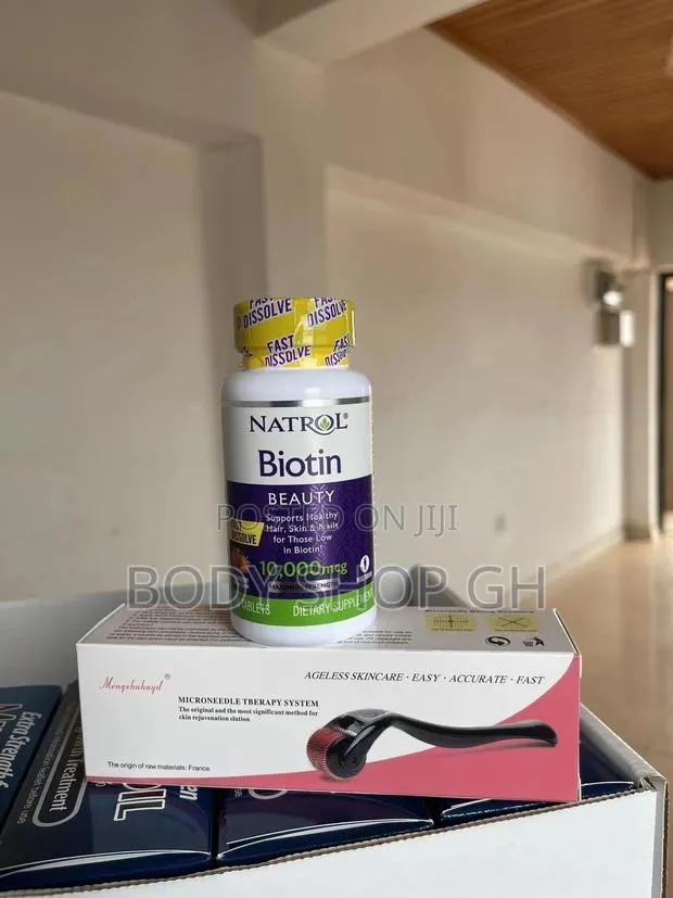 Derma Roller + Natrol Biotin(10,000mcg) Hairloss Treatment · Photo 1