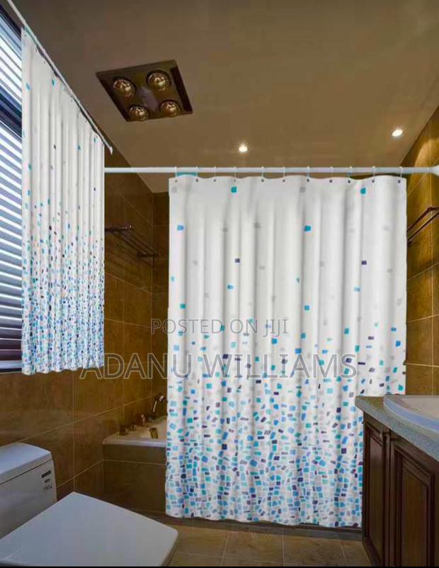 Durable 2in1 Shower Curtain With 12 Hooks ( Door Window) · Photo 1