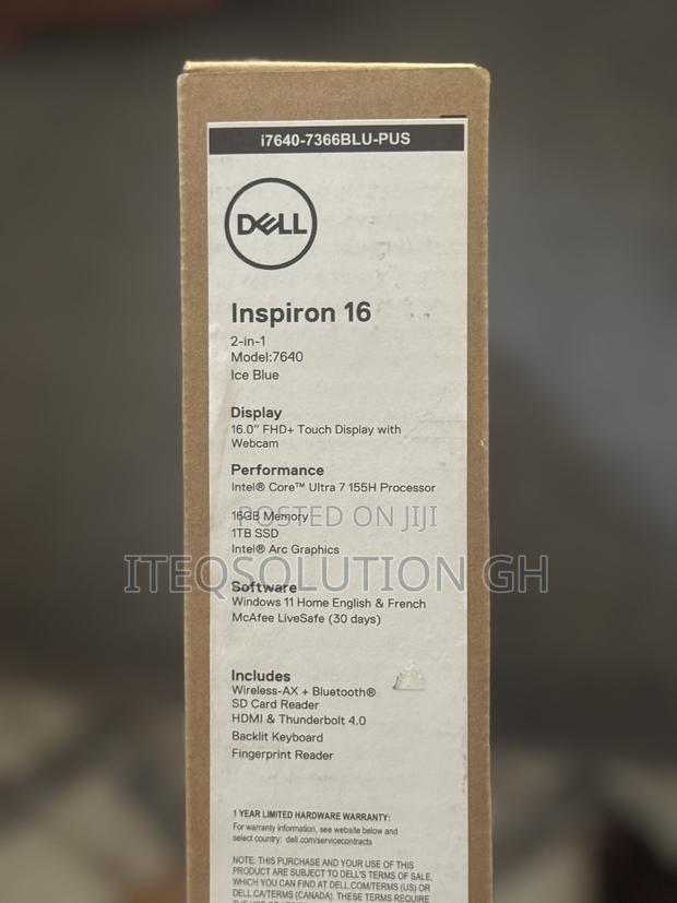 New Laptop Dell Inspiron 16 Plus 7640 16GB Intel Core Ultra 7 SSD 1T