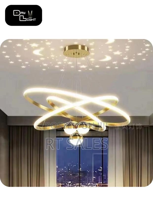 Black Neon Ceiling Chandelier Light · Photo 4