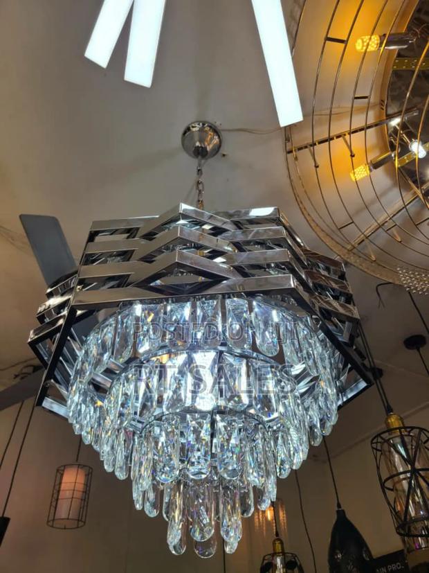 Silver E14 Chandelier Light. · Photo 2