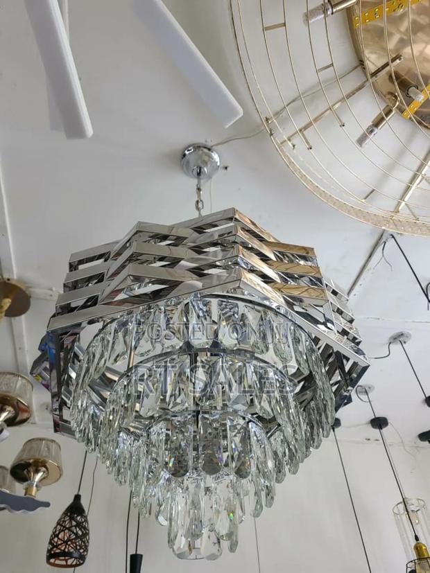 Silver E14 Chandelier Light. · Photo 3