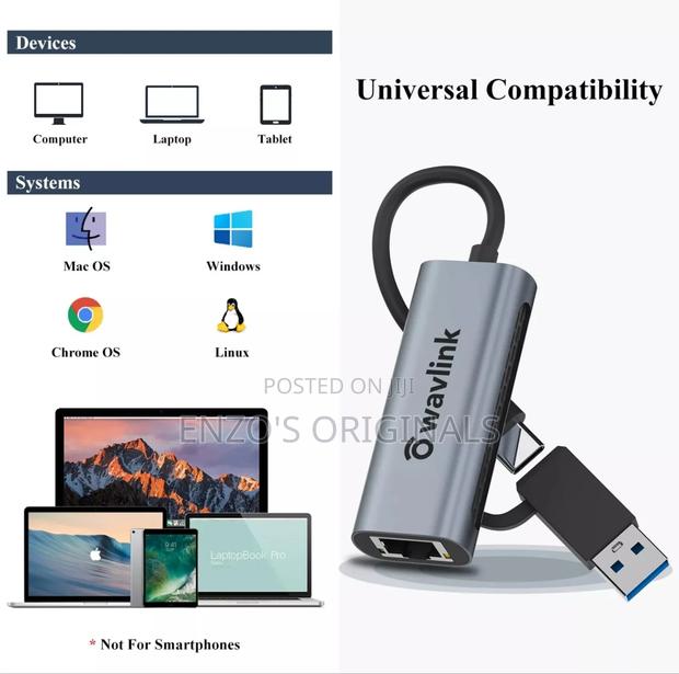 Usb-c To 2.5g Gigabit Ethernet Adapter Rj45 Lan Network Port · Photo 2