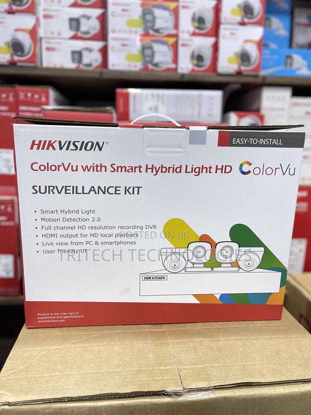 Hikvision 4ch Kit 2mp/1080p Full-Color Vu + Audio 500gb HDD · Photo 1