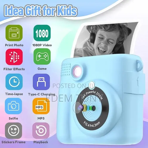 DIY Instant Digital Camera Blue. With Instant Printing · Photo 3