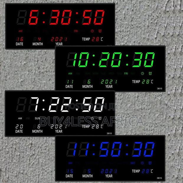 Digital Led Number Wall Clock, Electronic Led · Photo 1