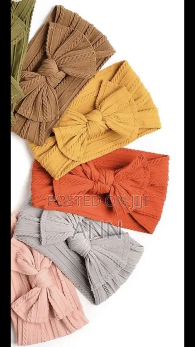 5 Nylon Headband With Bows for Baby Girls · Photo 1