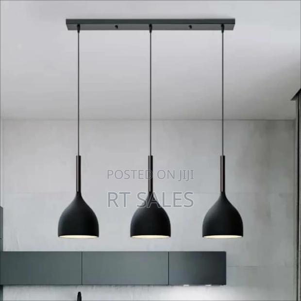 Black Round and Long Base Ceiling Pendant Light. · Photo 2