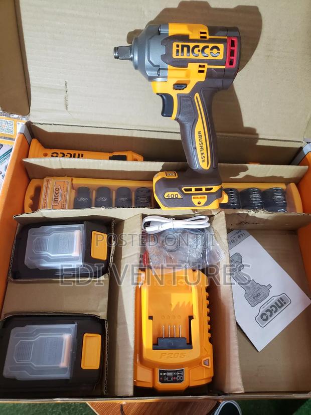 Ingco Cordless Impact Wrench Work Lamp (2 Pieces Combo Kit · Photo 5