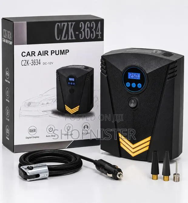 Digital Car Air Pump 12V – Portable Electric Tyre Inflator · Photo 1