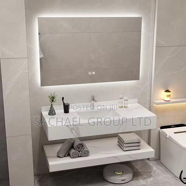 Marble Cabinets Basin With Led Mirror · Photo 2