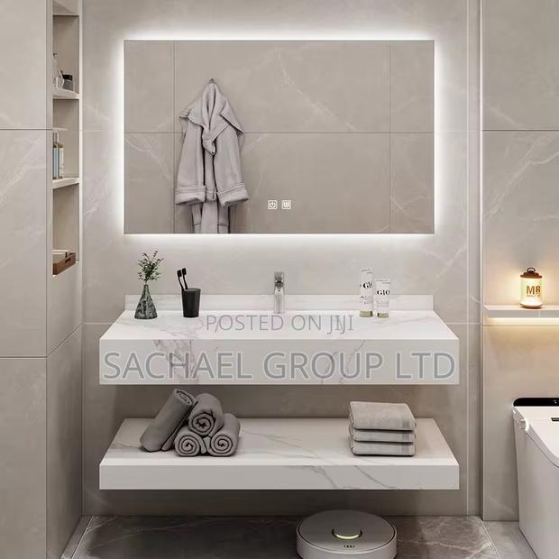 Marble Cabinets Basin With Led Mirror · Photo 4