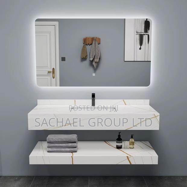 Marble Cabinets Basin With Led Mirror · Photo 1