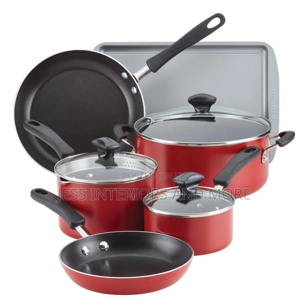 Farberware Nonstick Cookware Set
(Red) · Photo 1