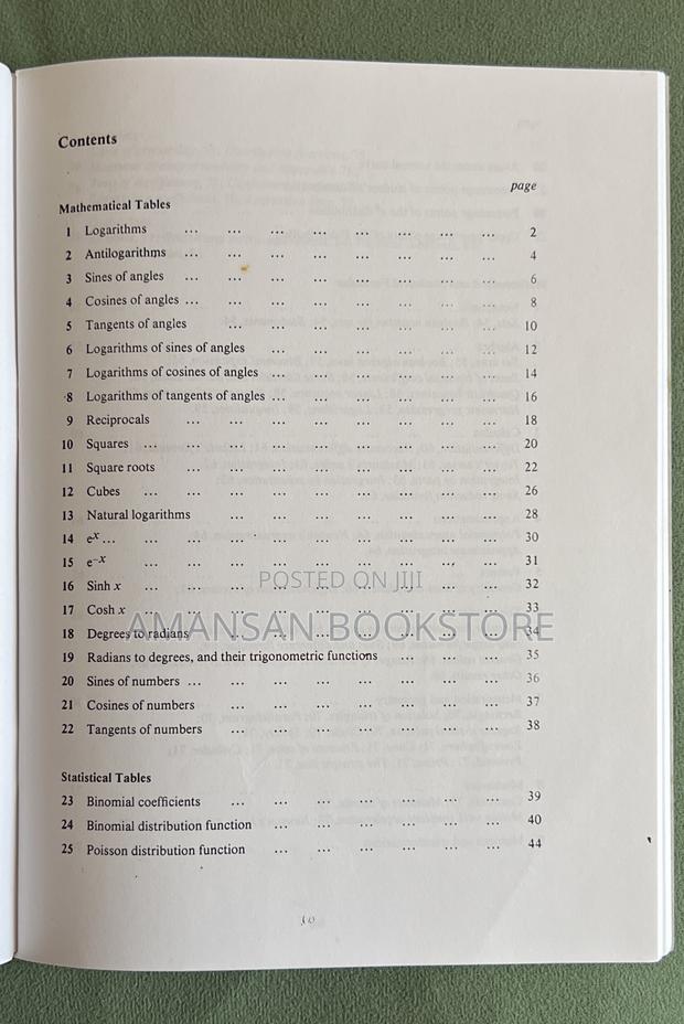 Mathematical Statistical Tables Formulae Ofosu Et Al · Photo 2
