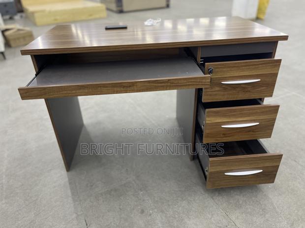 Office Study Desk Ergonomic Office Desk Wood With Drawers · Photo 3