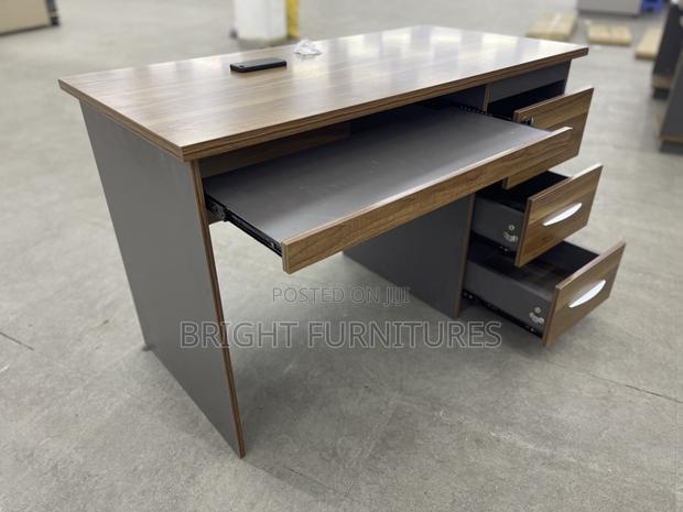 Office Study Desk Ergonomic Office Desk Wood With Drawers · Photo 4