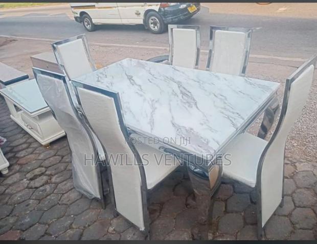 Marble Dining Set With (6)Chairs. · Photo 1