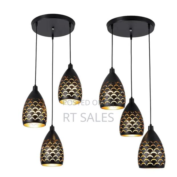 Metal Black 3 in 1 E27 Pendant Light · Photo 1