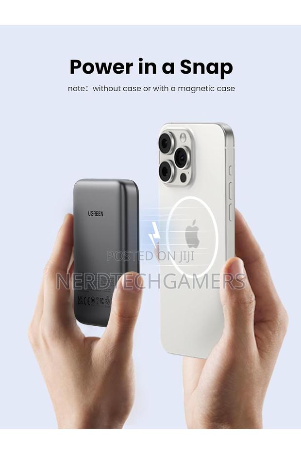Ugreen Magnetic Power Bank, 10,000mah Wireless Portable CHRG · Photo 6