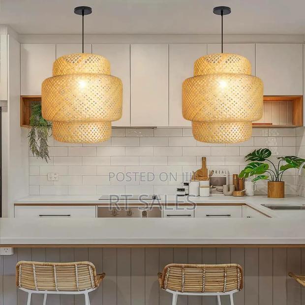 Bamboo Ceiling Single Pendant Lights. · Photo 2