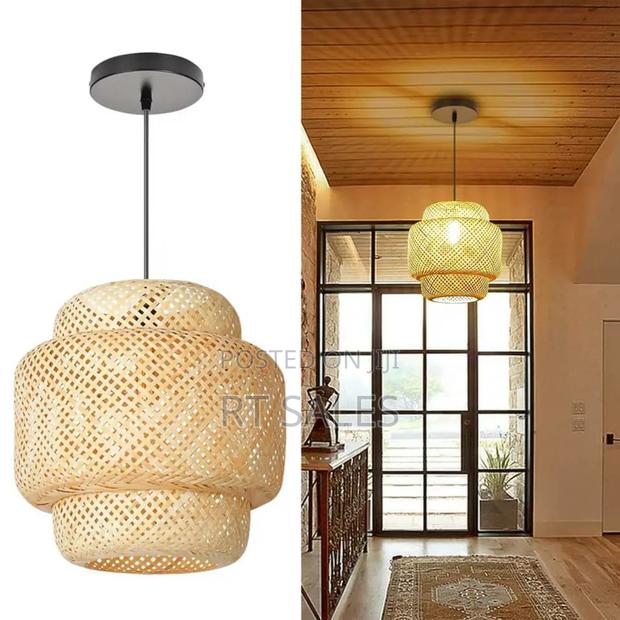 Bamboo Ceiling Single Pendant Lights. · Photo 4