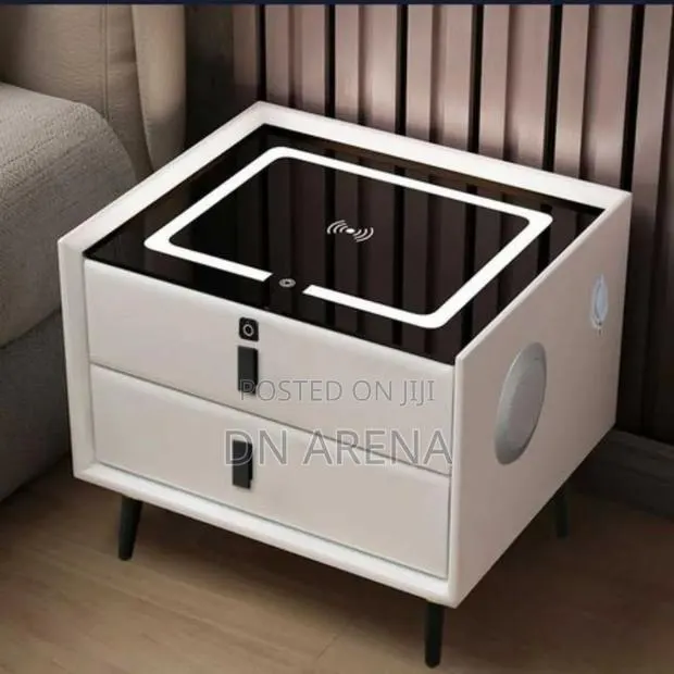 Smart Led Wireless Bedside Drawer Table +Speaker+ Charger+ USB Port · Photo 1