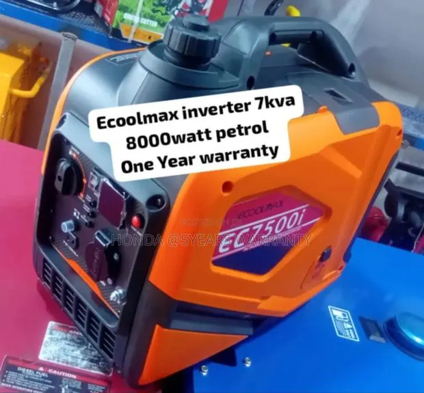 Lightweight Ecoolmax Inverter 7kva 7500i Petrol Generator · Photo 1