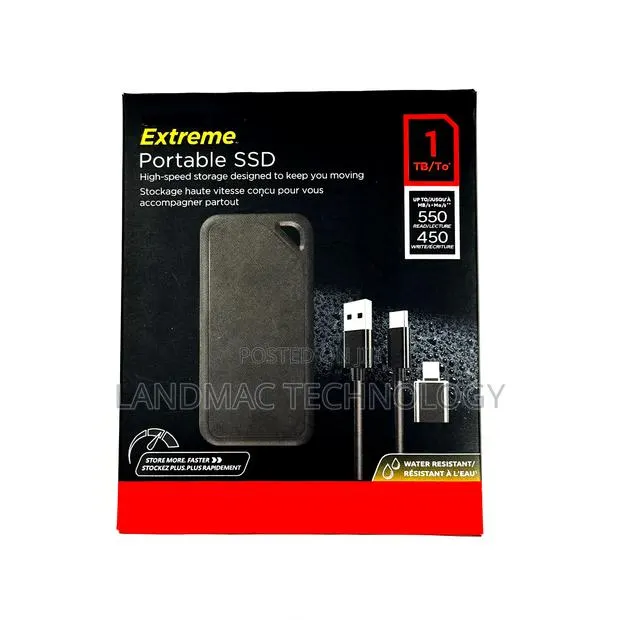 Sandisk 1tb Extreme Portable External SSD - Up to Up to 550 Mb/S · Photo 1