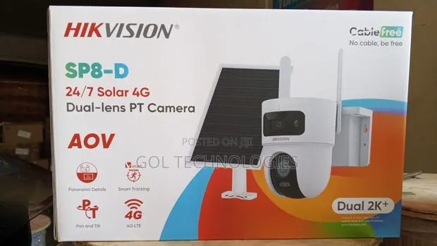Hikvision Solar 8mp 24/7 Solar 4g Dual-Lens Pt Camera Ds-2cfsp8-D/4g · Photo 1