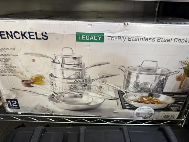 HENCKELS Legacy Stainless Steel Clad Cookware Set, 12-Pieces · Photo 1