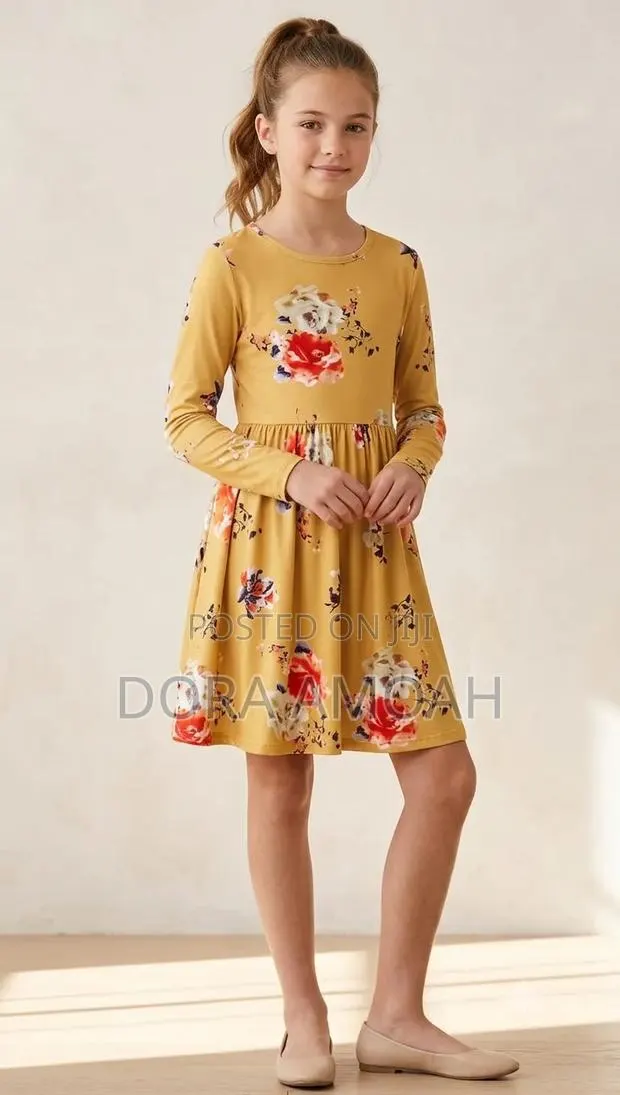 Sunny Bloom Dress - Mustard Floral · Photo 1