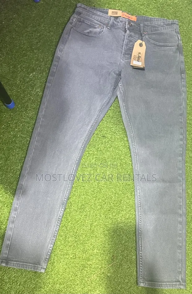 Plain Ash Grey Men’S Jeans Trousers for Sale Size 33 in Store · Photo 1
