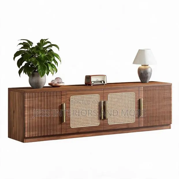 TV Stand With 6-Tier Storage Shelf · Photo 1