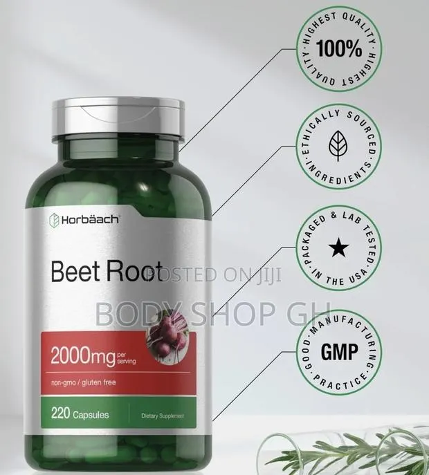 Horbäach Beet Root Powder Capsules | 220 Pills | Natural Extract · Photo 1