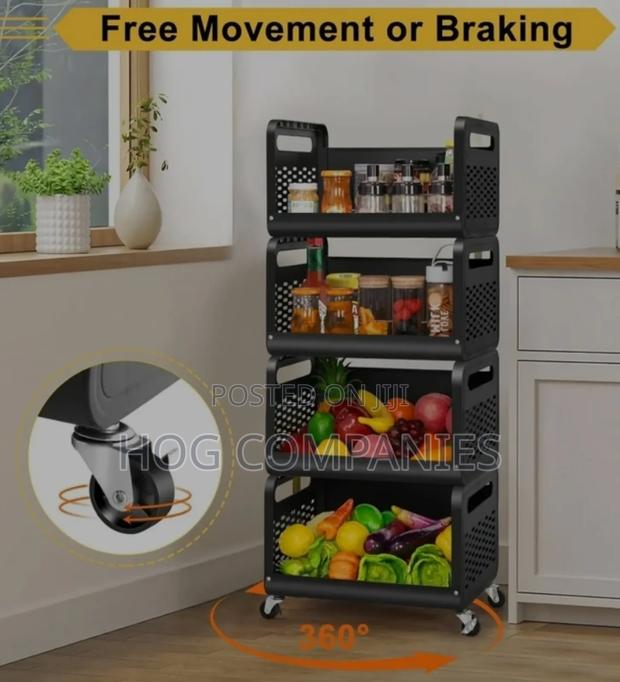 4-Tier Metal Rolling Cart · Photo 3