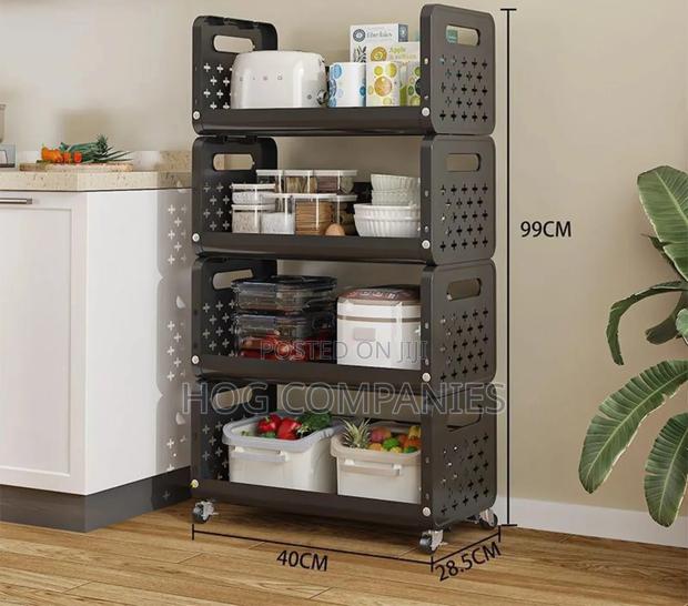 4-Tier Metal Rolling Cart · Photo 1